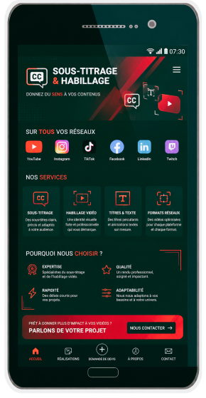 montages sous titre et habillage
